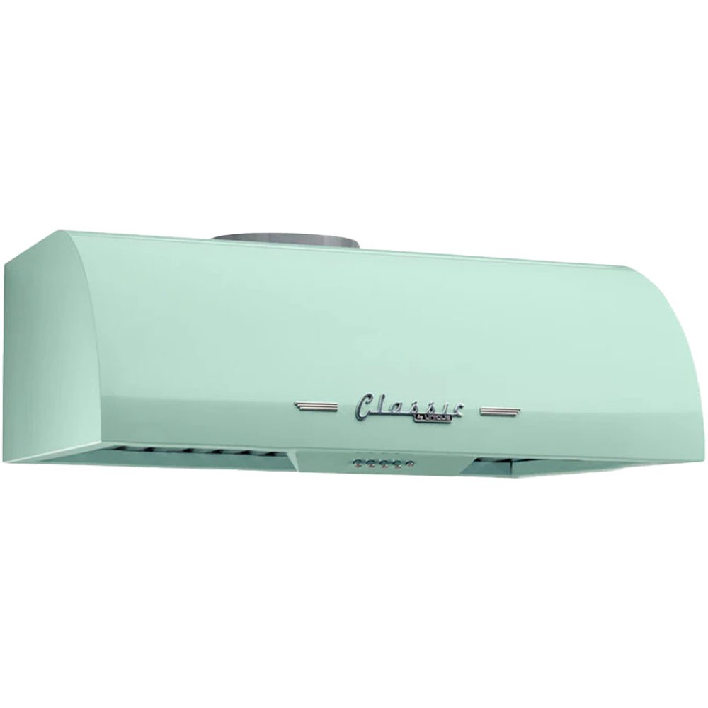 UNIQUE Classic Retro 24-inch 500 CFM Under Cabinet Range Hood - Summer Mint gallery