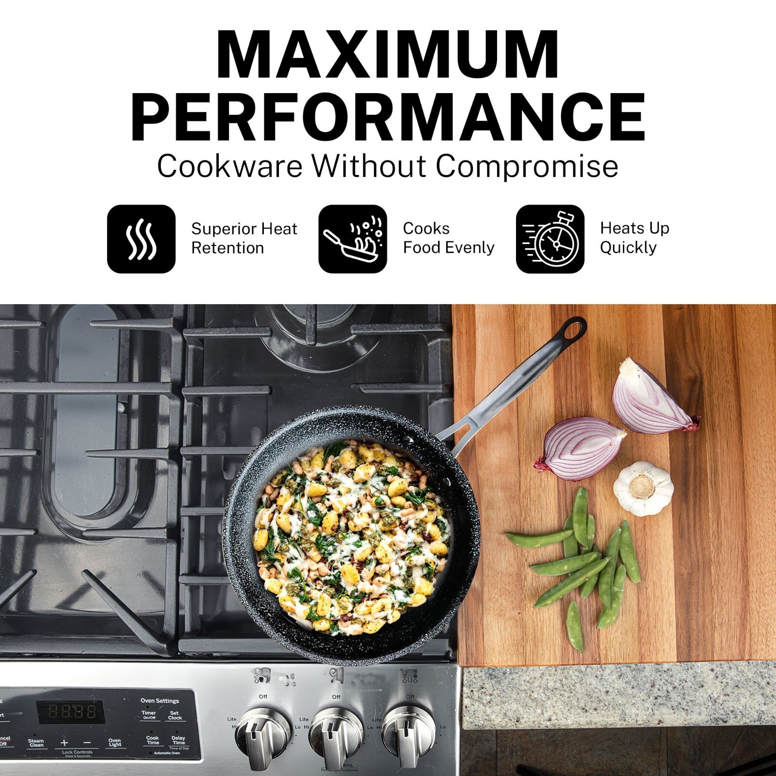 Granitestone Diamond Round Nonstick Fry Pan with Cool Touch Handle - 10'' & 12'' gallery