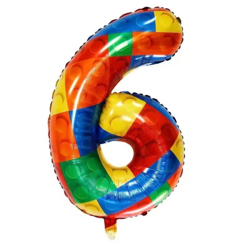 30" Building Blocks Balloon Stacking Brick Giant Birthday Party Decoration UK gallery