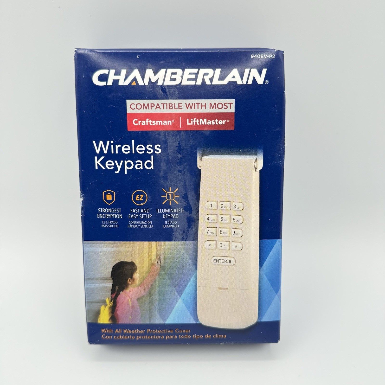 Chamberlain G940EV-P2 Garage Keyless Door Entry Wireless Keypad SEALED NEW gallery