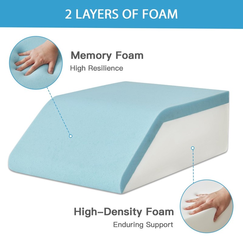 Leg Elevation Wedge Pillow for Bed , Comfortable Leg Support & Relaxing Rest Aid gallery