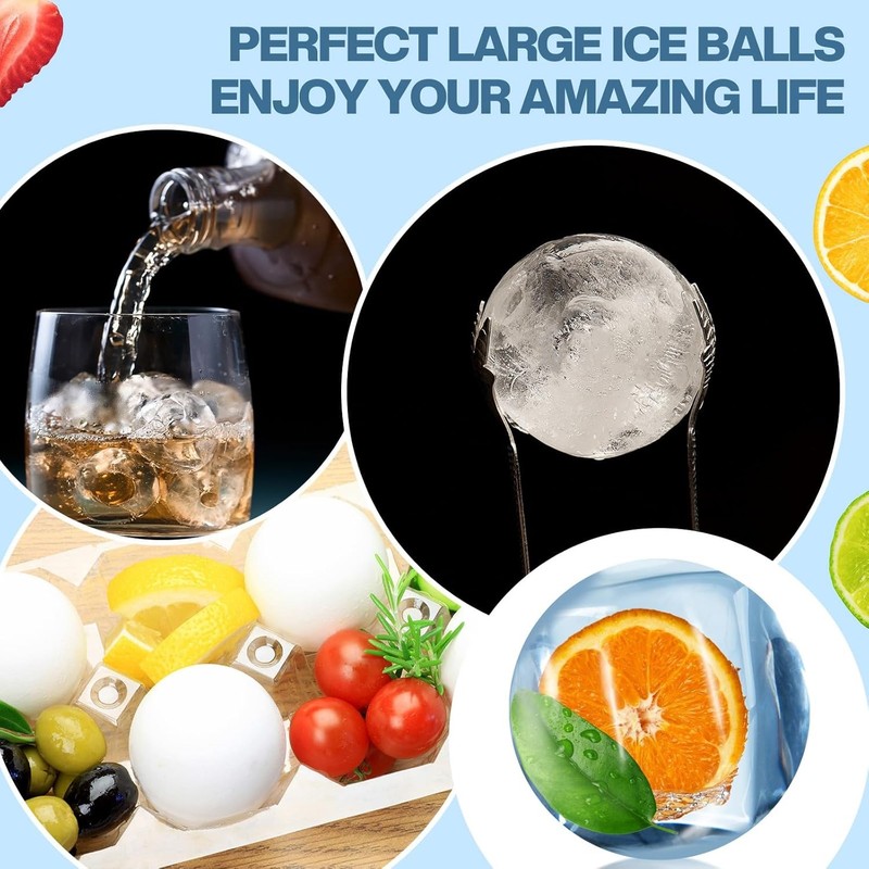 Slow-Melting Stackable Large Ice Cube Mold Maker For Whisky Cocktails Beverage gallery