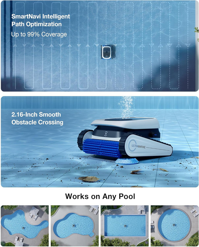 Ultramarine P1 Cordless Pool Cleaner, Smart Navigation, 180 Min Runtime gallery