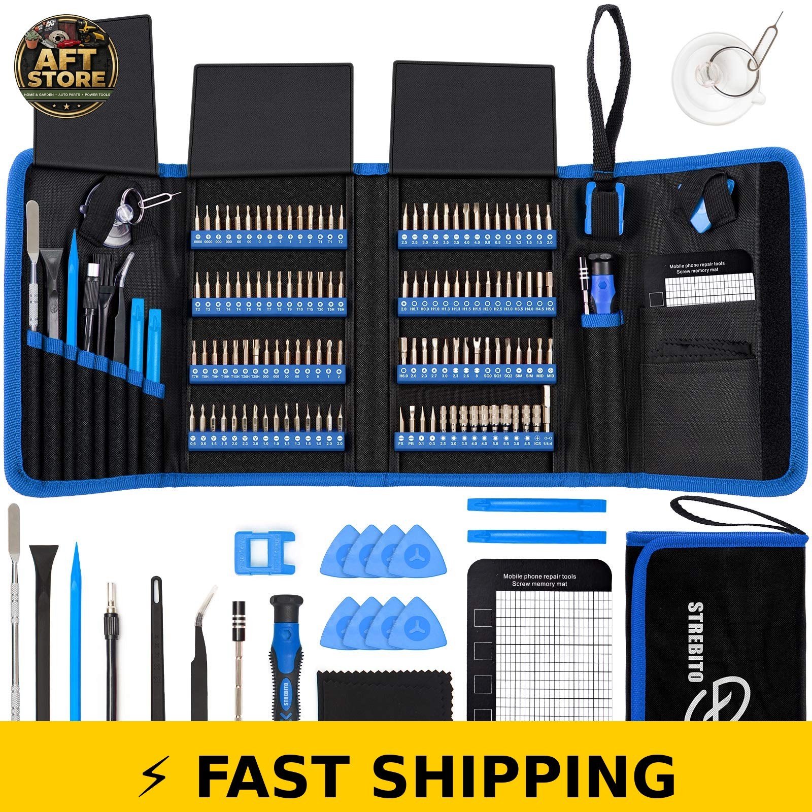 STREBITO 142-Piece Precision Screwdriver Set with 120 Bits gallery