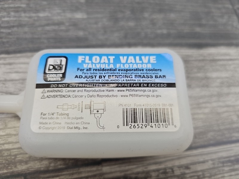 Dial Evaporative Cooler Float Valve for 1/4" Tubing Plastic & Brass (4101) [D5] gallery