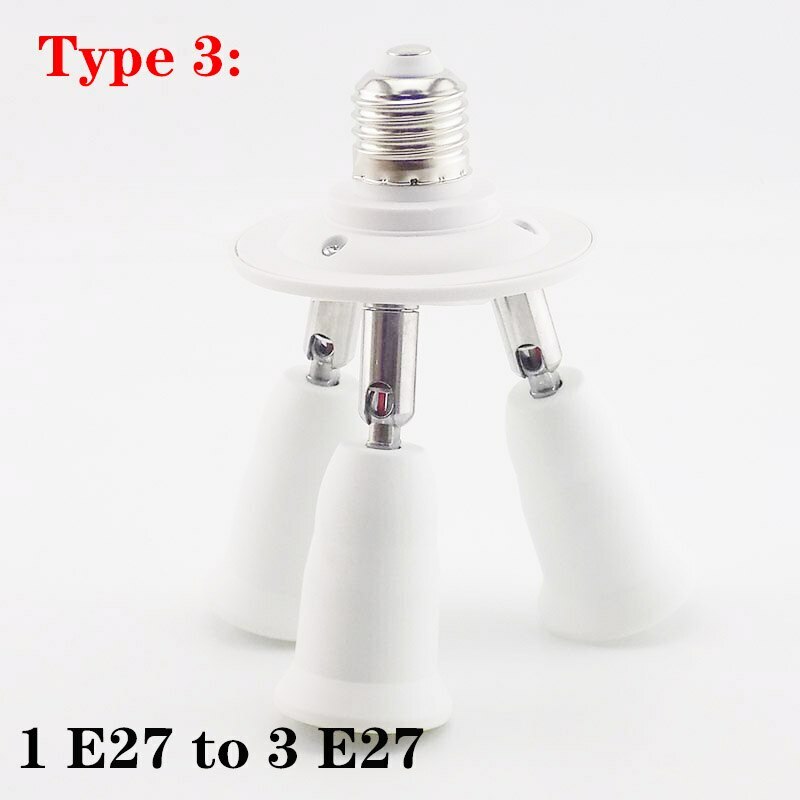 3/4/6 in1 E27 to E27 Base Socket Adapter Splitter Holder For LED Light Bulbs gallery