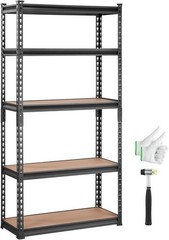 VEVOR Storage Shelving Unit, 5-Tier Adjustable, 2000 lbs 30 L x 12 W x 60 H