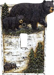 Bear Single Toggle Light Switch Cover Wall Plate Cabin Lodge Log Home Decor
