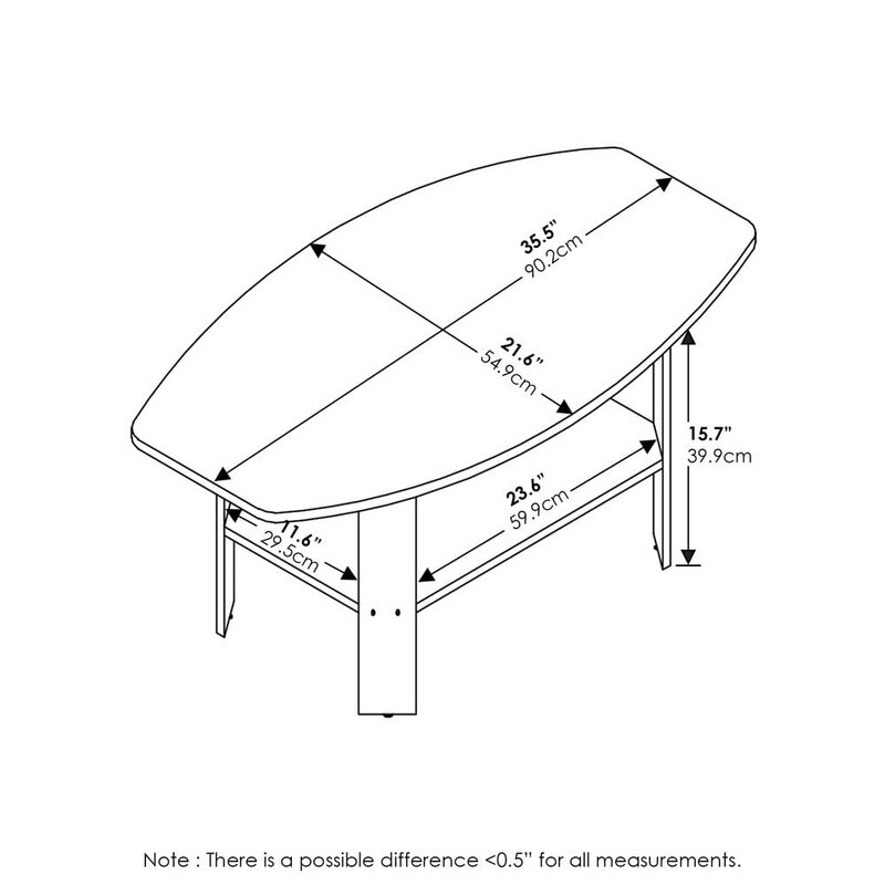 Compact Engineered Wood Coffee Table Stylish Design Small Space Furniture New gallery