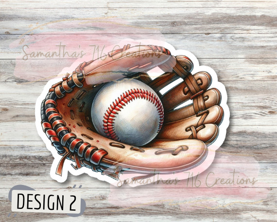 Baseball Sport Vinyl Stickers 3" For Laptops, Etc. Indoor, Water Resistant gallery