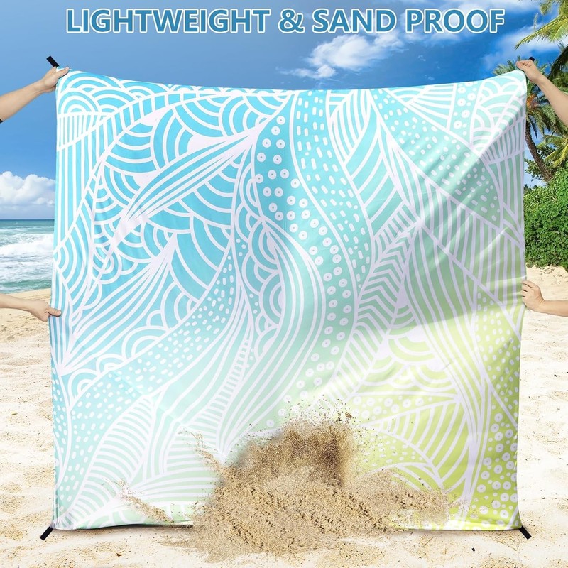 Beach Blanket Waterproof Sandproof Quick Drying Beach Mat Extra Large Outdoor... gallery