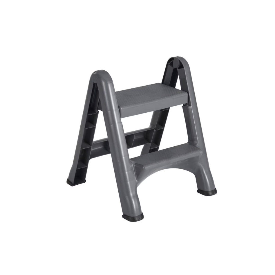 Rubbermaid FG420904CYLND 2 Step Folding Stepstool, Grey gallery