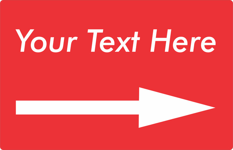 Personalized Aluminum Sign Customized With Your Message with Arrow 12 In x 18 In gallery