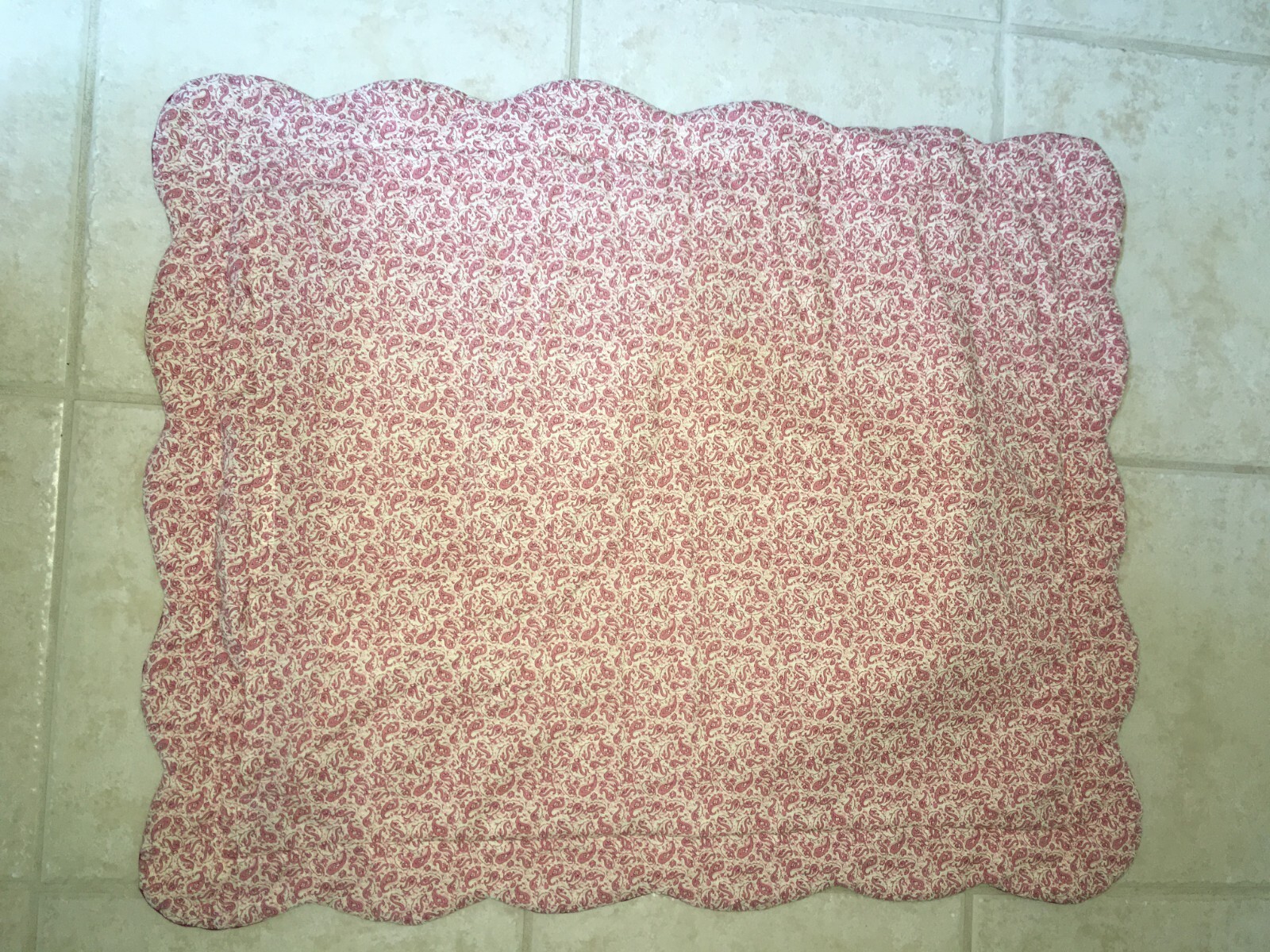 MAROON PINK BLACK IVORY STANDARD QUEEN BED PILLOW SHAM QUILTED 100% COTTON NEW gallery