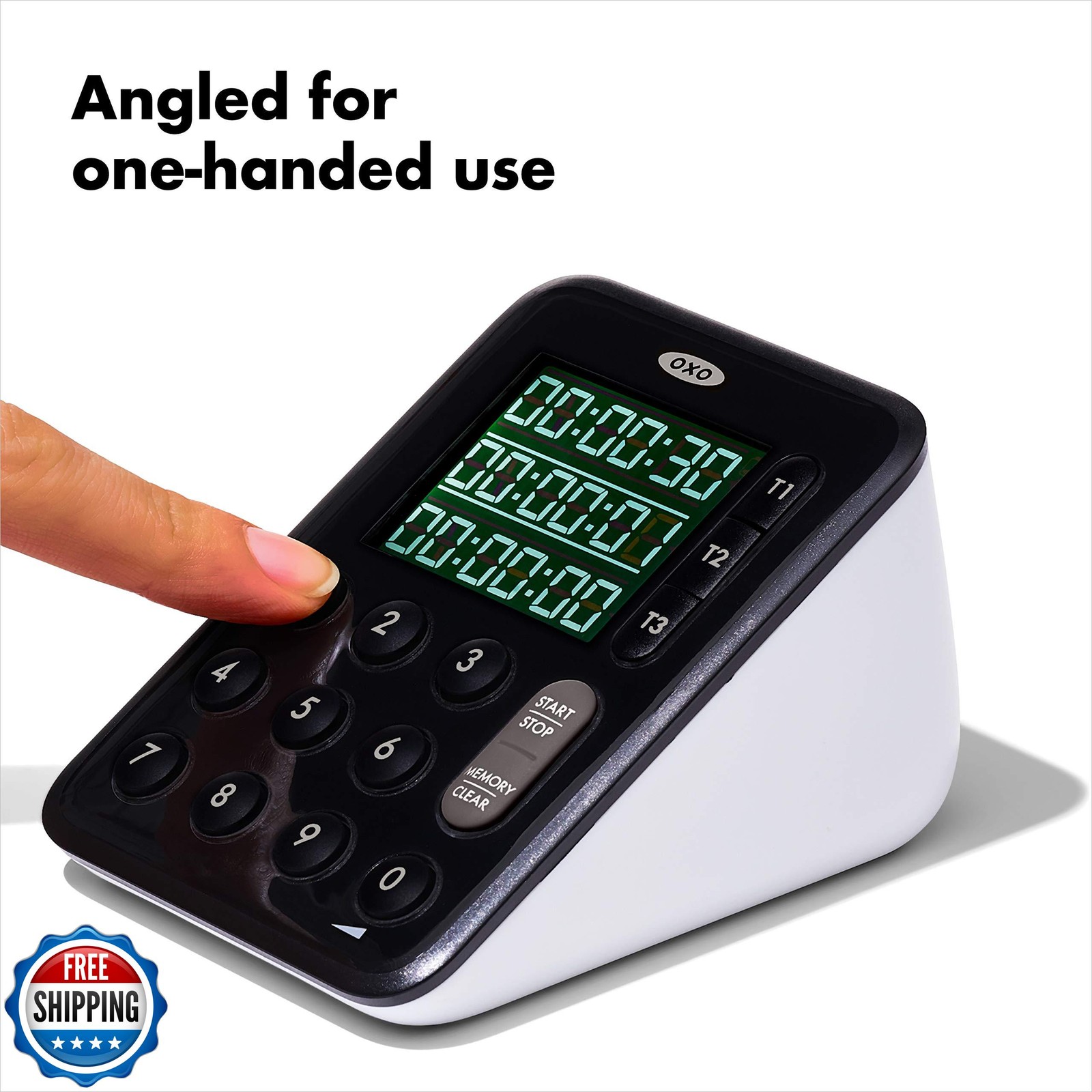 OXO Good Grips Digital Triple Kitchen Timer - Black gallery