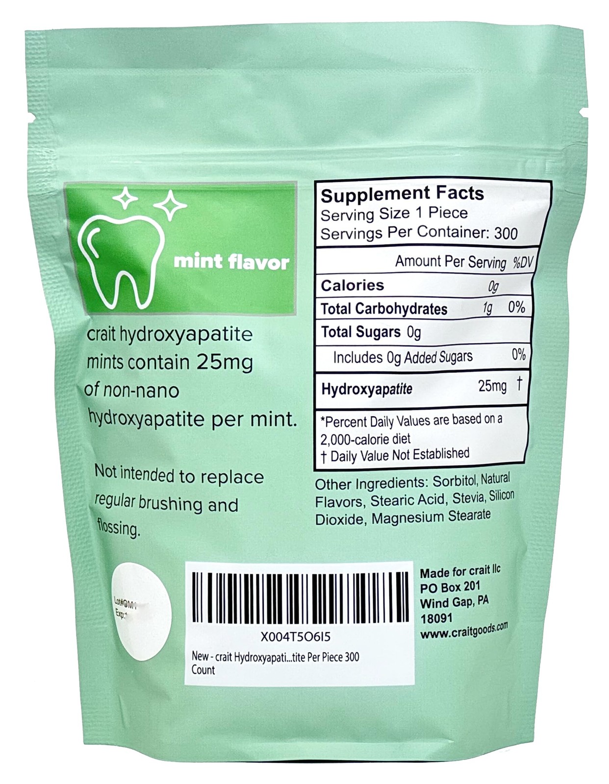 Crait Hydroxyapatite Mints with 25mg HA per Piece – Sugar Free Mints for Dry ... gallery