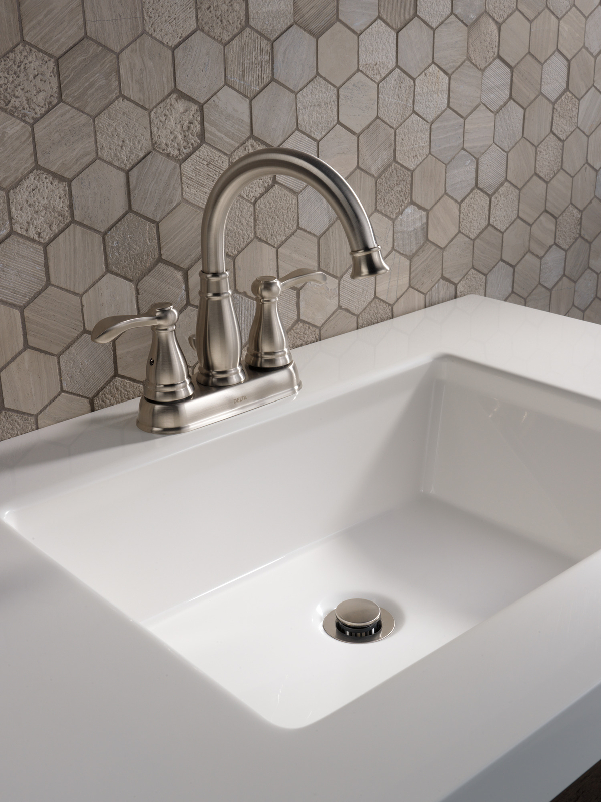 Delta Porter 2-Handle Bathroom Faucet Brushed Nickel-Certified Refurbished gallery