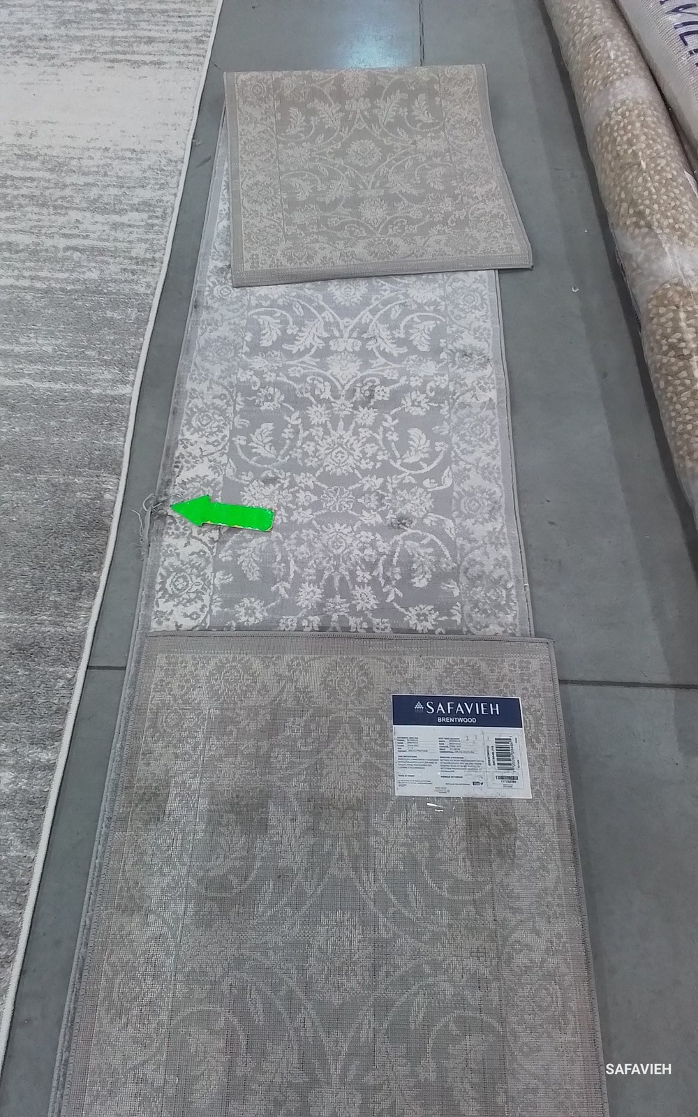 CREAM / GREY 2'-0" x 16'-0" Damaged Rug, Reduced Price 1172799550 BNT844B-216 gallery