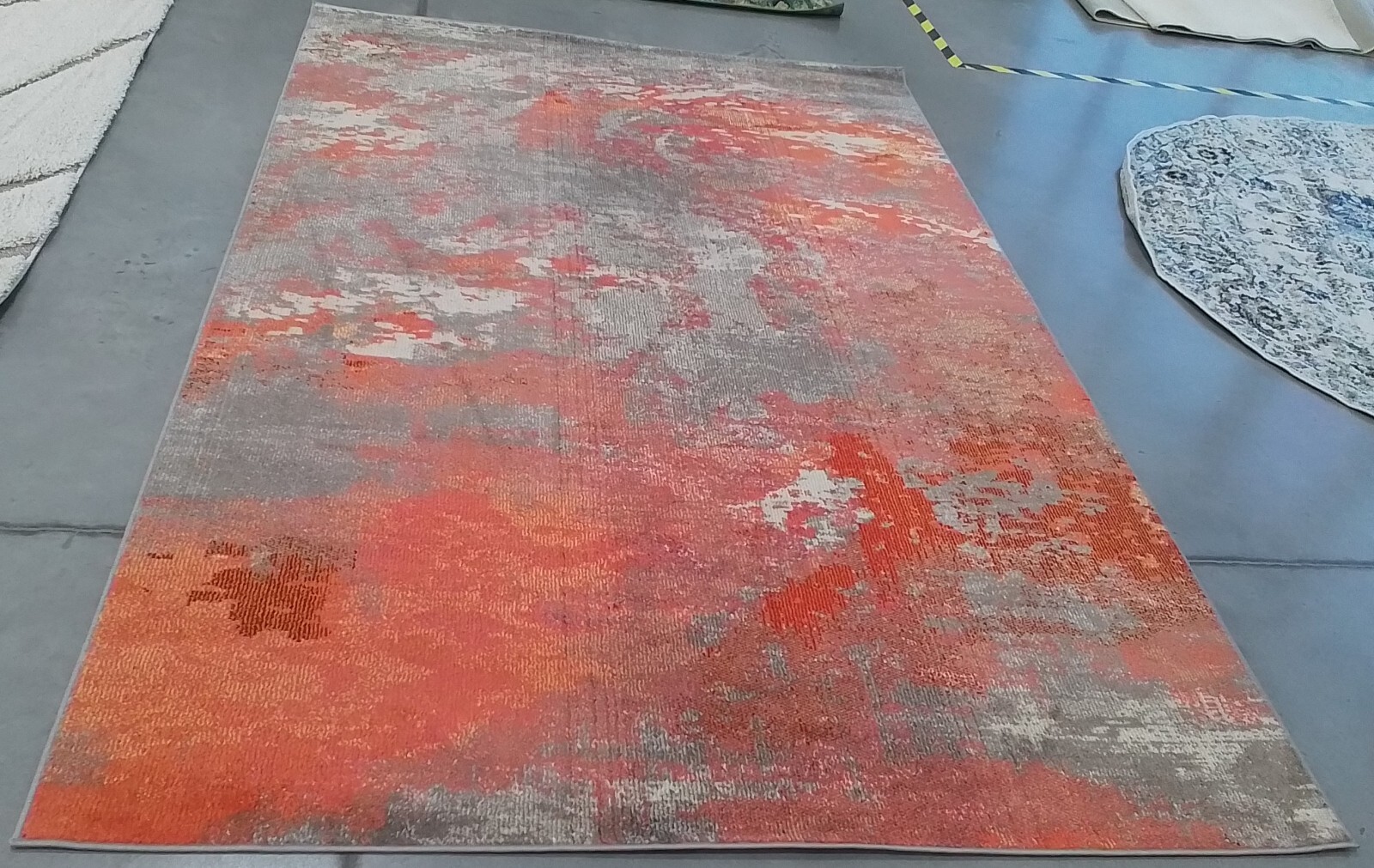 GREY / ORANGE 6'-0" x 9'-0" Back Stain Rug, Reduced Price 1172760697 MAD440G-6 gallery