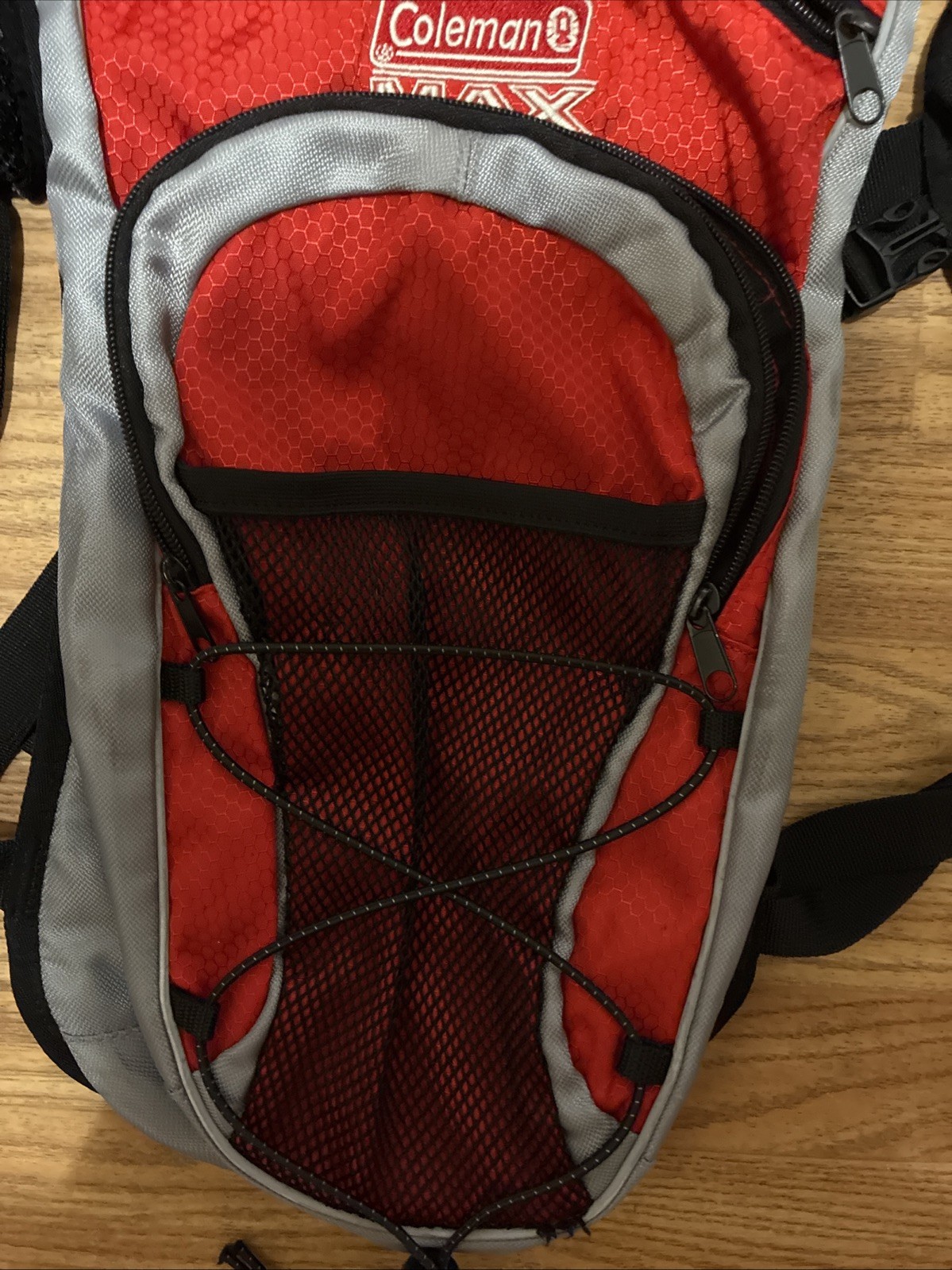 Coleman Max Hydration Red Backpack with Chest & Waist Clips, Missing Bottle 3