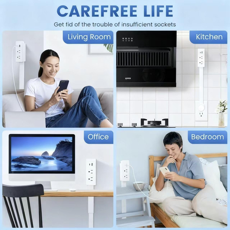 Outlet Extender,Electrical Outlet Extender Stick,Power Socket Expander,180°Rotat gallery