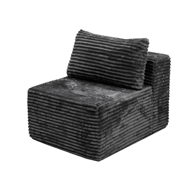 No Assembly Required Modular Sectional Couch Corduroy Floor Sofa for Small Space gallery