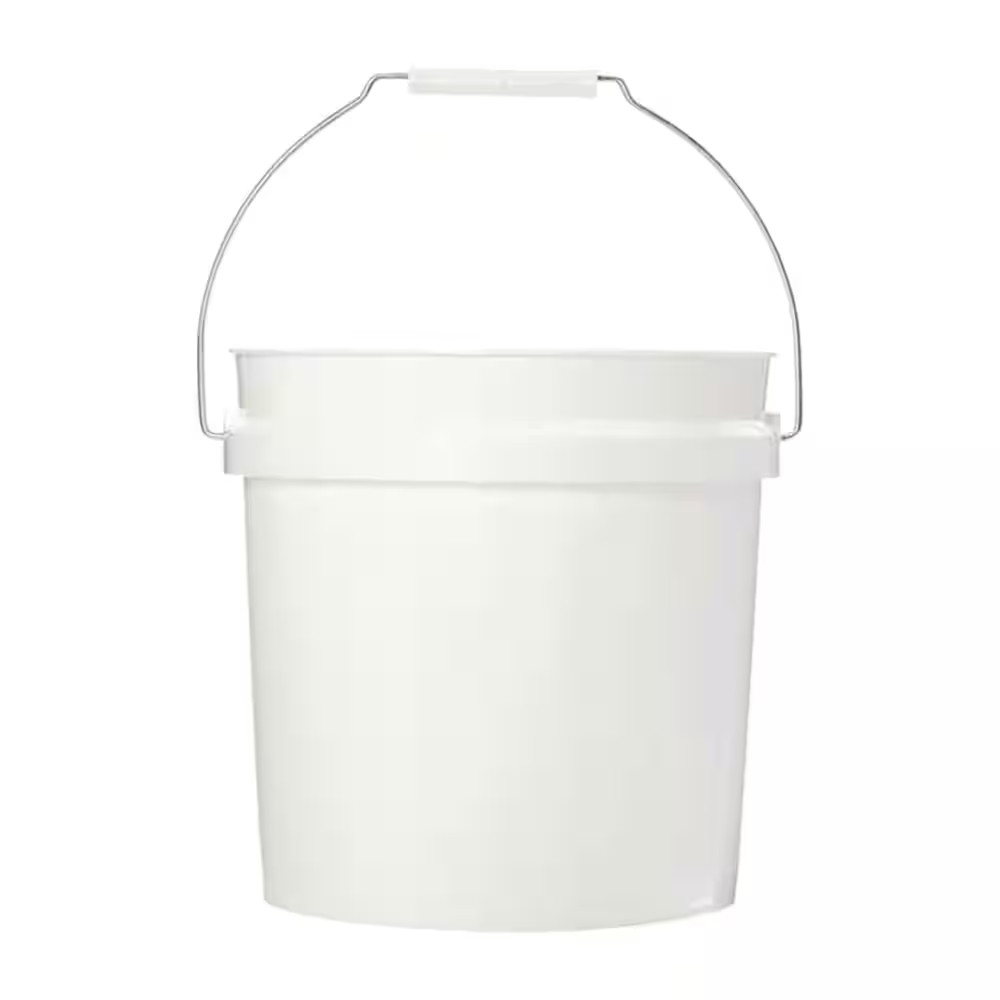 2 Gallon White Paint Bucket with Handle gallery