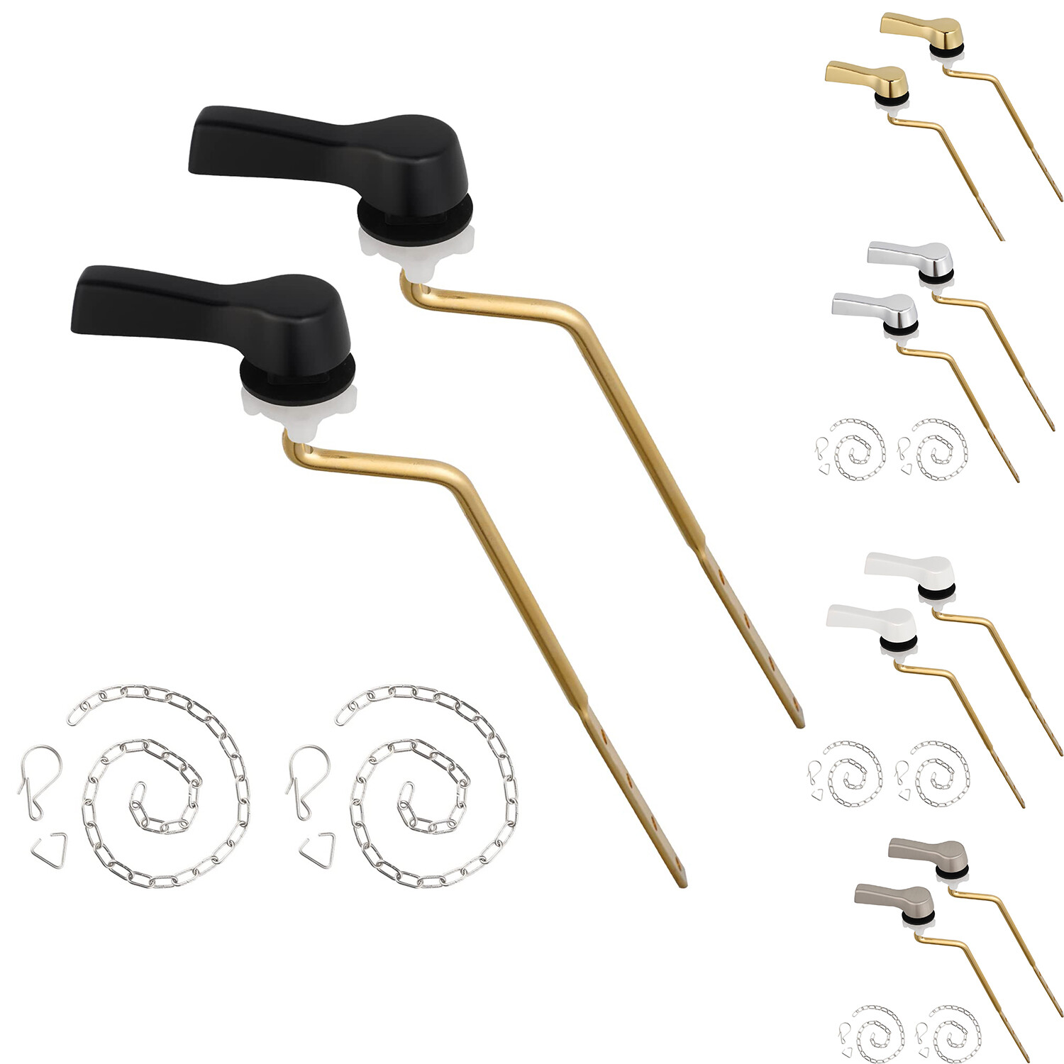 Side Mount Toilet Tank Flush Lever Replacement2Pack Universal Toilet Tank Handle gallery