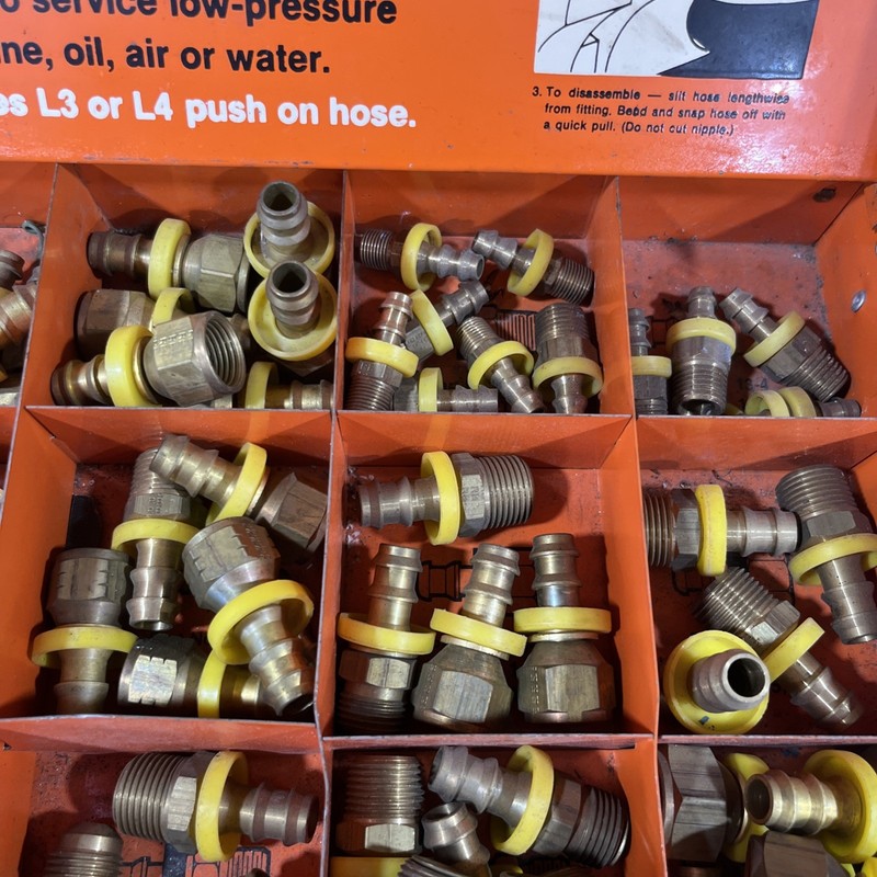 9lbs SOLID BRASS Industrial Hydraulic & Pneumatic Air Line & Hose Fittings LOT gallery