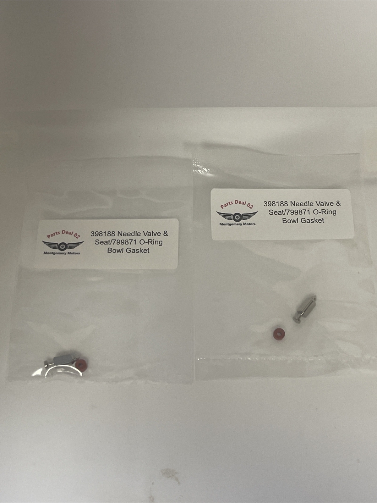 2 NEEDLE SEAT FLOAT VALVE CARBURETOR KIT FITS BRIGGS STRATTON 398188 83412 gallery