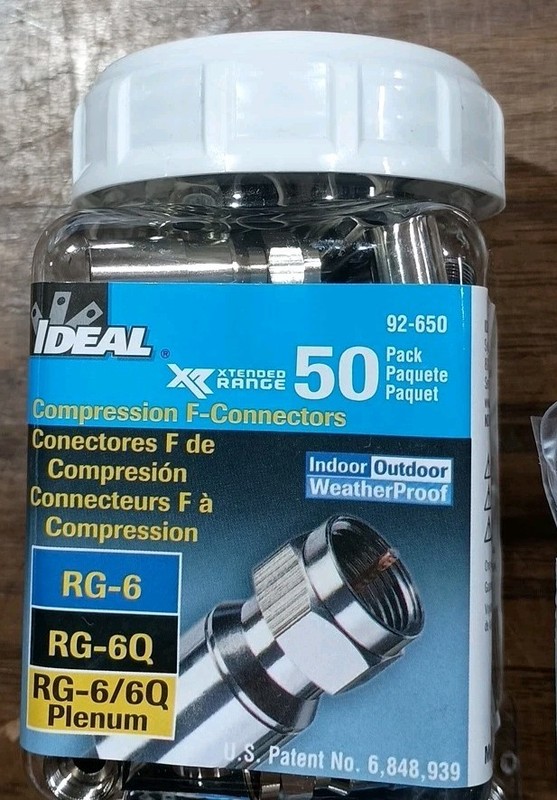 Ideal Compression Connector Installation Kit w/ (80) Compression F-Connectors gallery