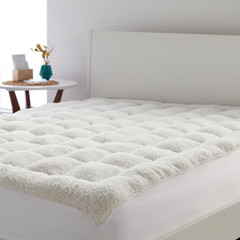 Concierge Collection SuperLoft Reversible Mattress Pad Plush Sherpa NEW (48B)