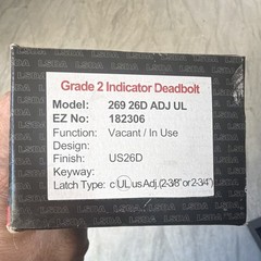 LSDA Grade 2 Indicator Deadbolt Vacant/In Use US26D Adjustable Backset