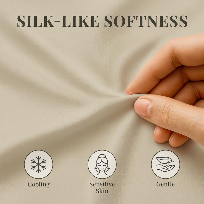 Sacred Thread Rayon Derived from Bamboo King Sheets 18" Deep Pocket Cooling gallery
