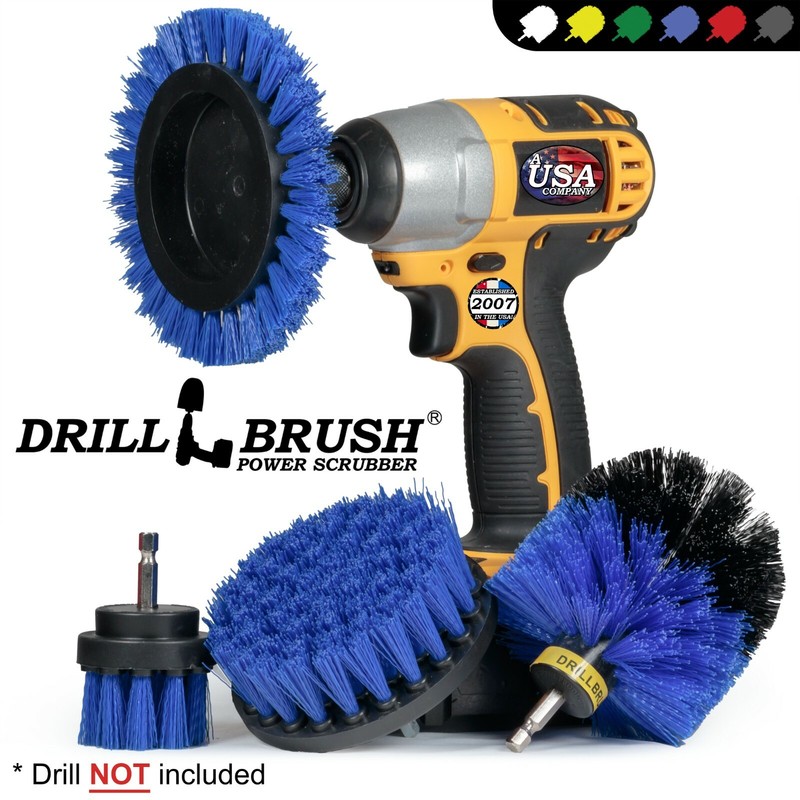 Boat Cleaning Drill Brush Attachment Set - Personal Watercraft Detailing gallery