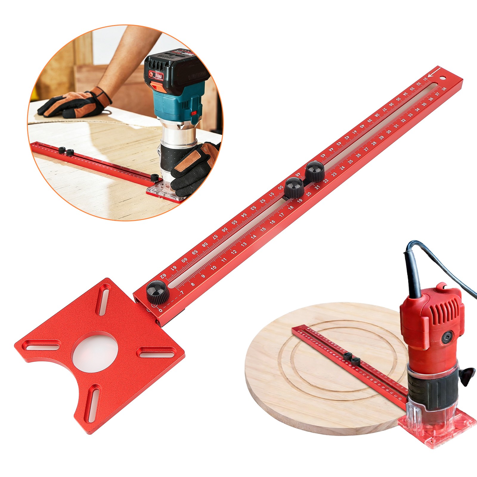 Multifunctional Router Circle Cutting Jig 4 in 1 Router Milling Groove Bracket gallery