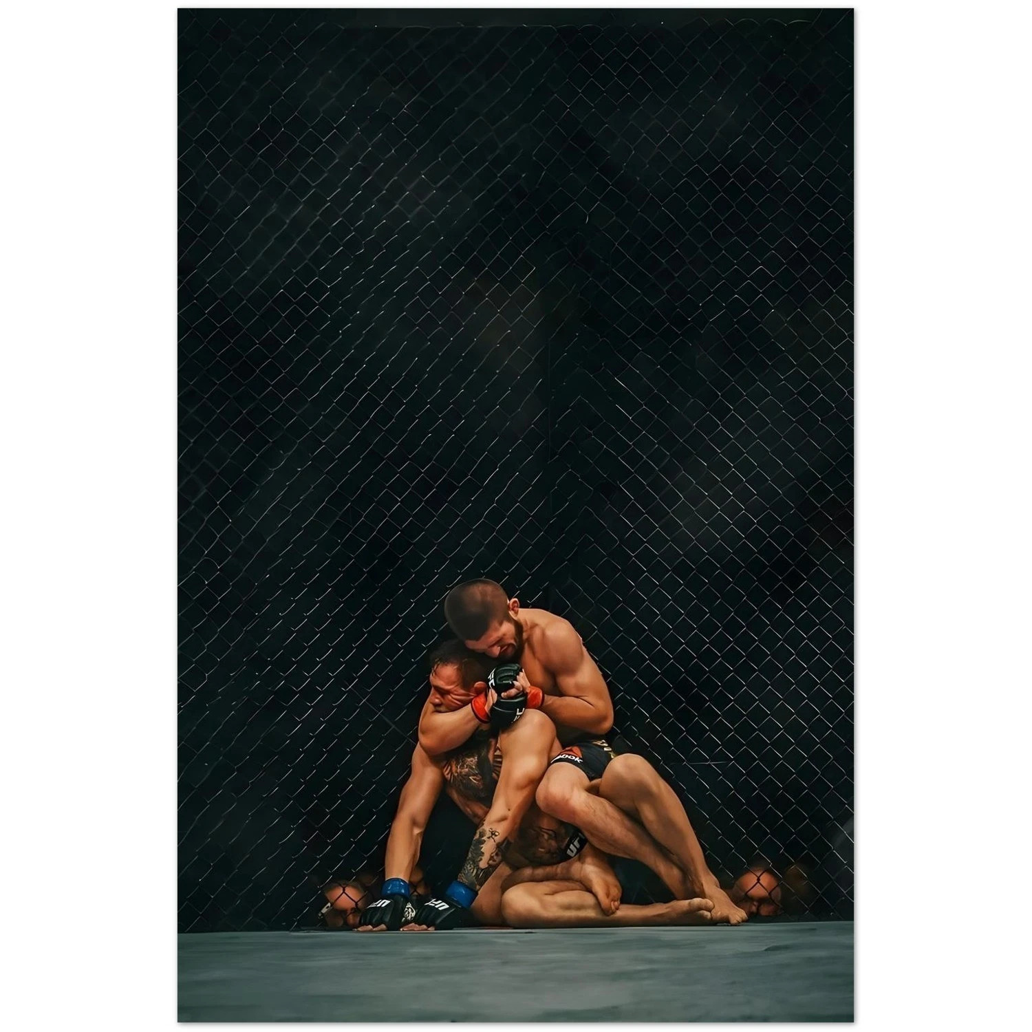MMA Cage Chokehold Fight Action Poster, Boxing Poster No Frame gallery