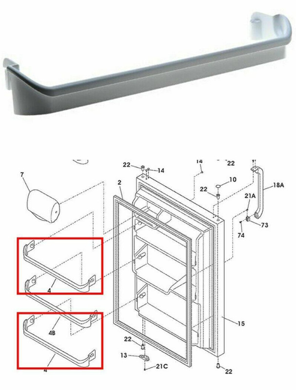 Fridge Door Top Bottom Shelf Rack for Kenmore Frigidaire FFHT1817LS1 NFTR18X4LS4 gallery