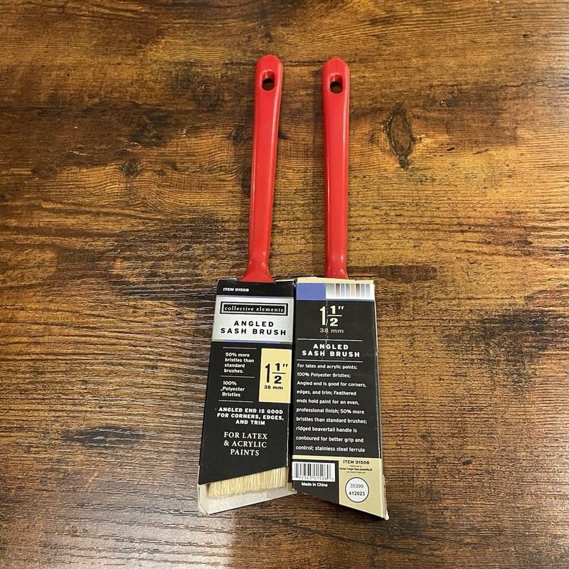 🐝 Collective Elements 1.5” Angled Sash Painting Brush- 2 Counts #️⃣ gallery