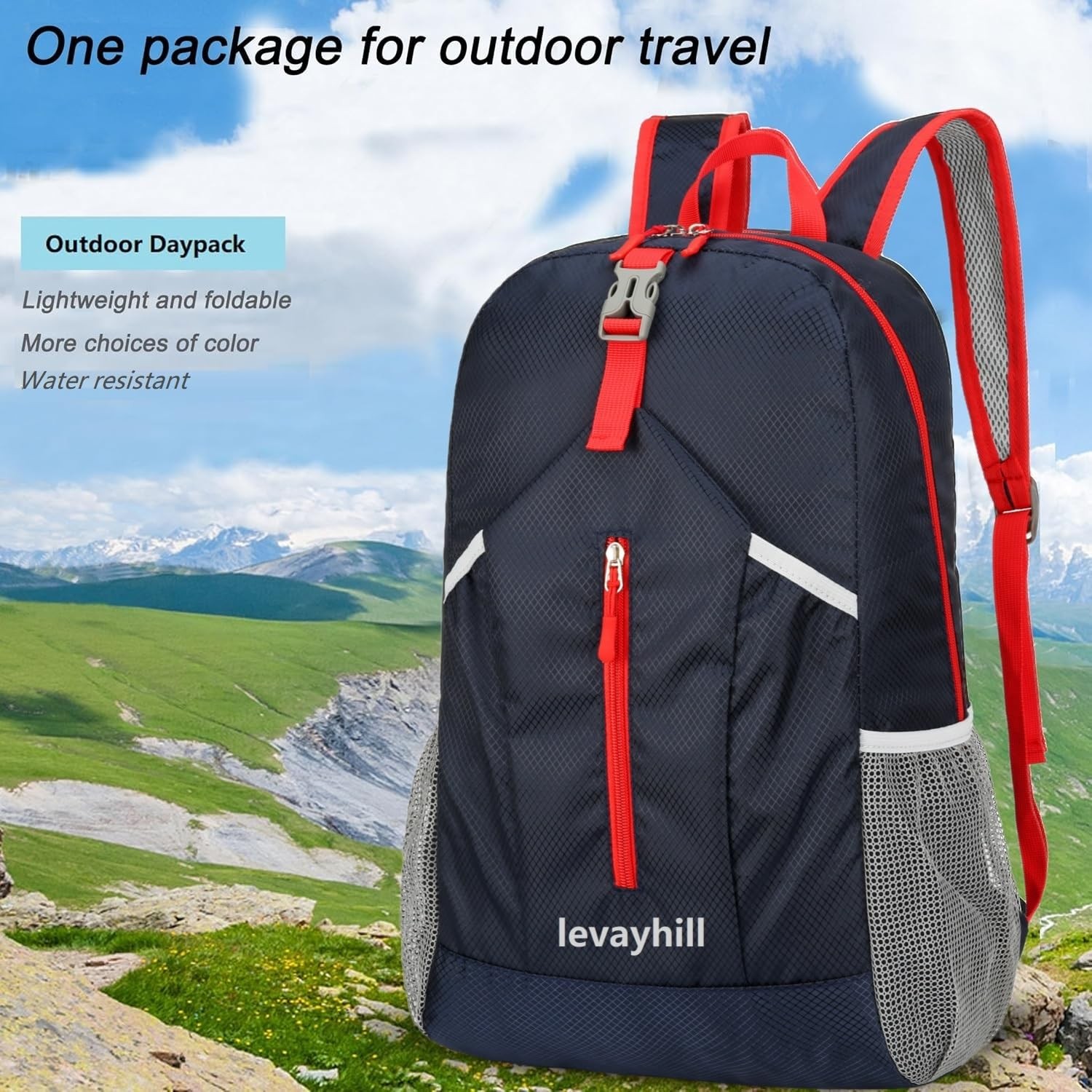 25L Foldable Hiking Backpack Lightweight Packable Basic-Daypack Collapsible B... 3