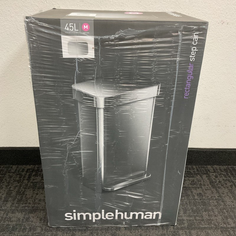 simplehuman Kitchen Trash Can with Lid, Large 45 Liter, White CW2027 gallery