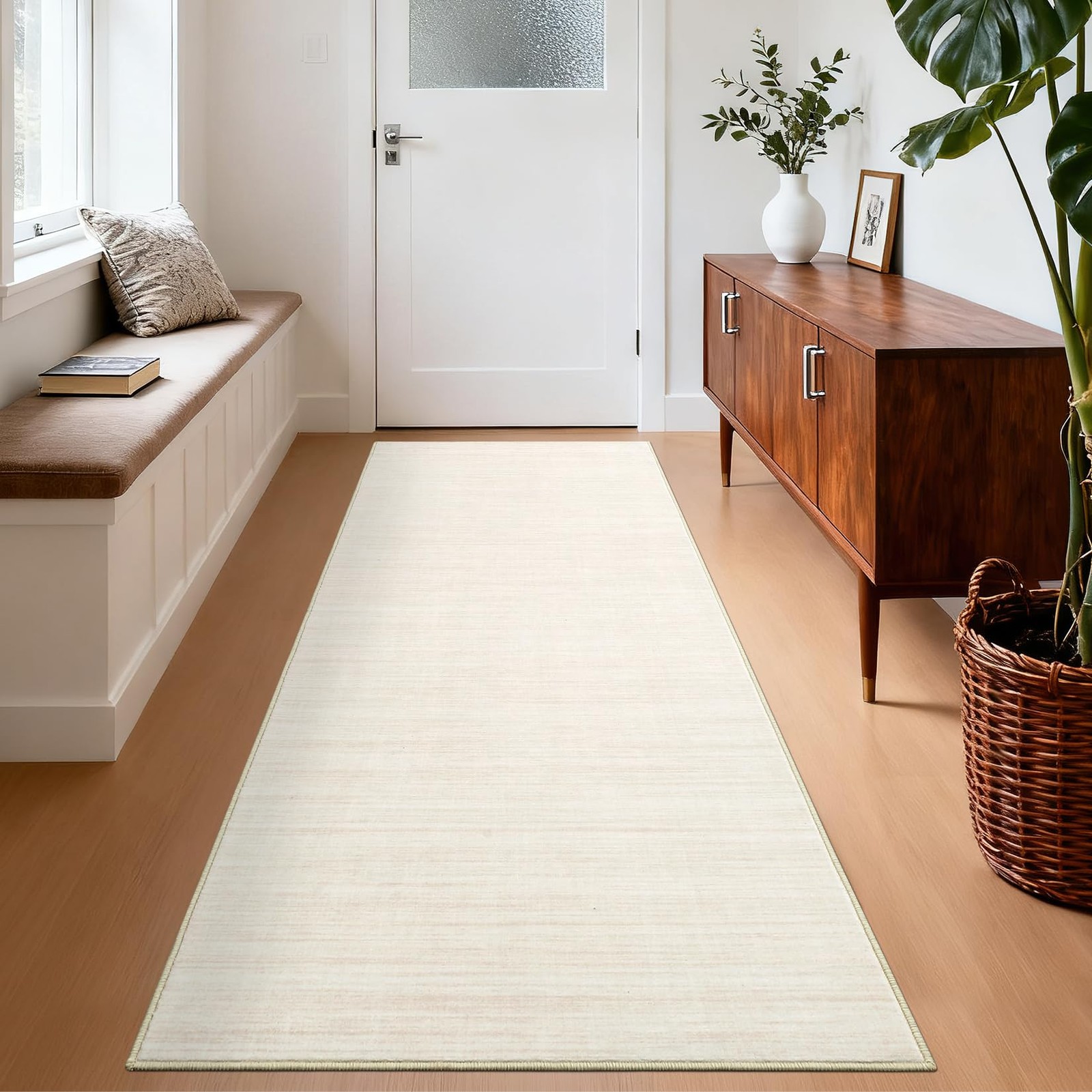 Washable Runner Rug 2x6 Modern Solid Color Kitchen Runner Mat Minimalist Plai... gallery