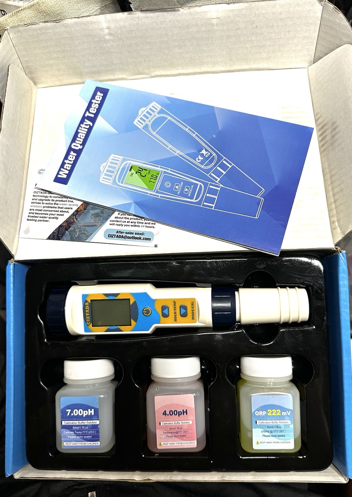 CIZTADA Saltwater Pool Tester Free Chlorine Meter pH and Salinity Tester 7 in... gallery