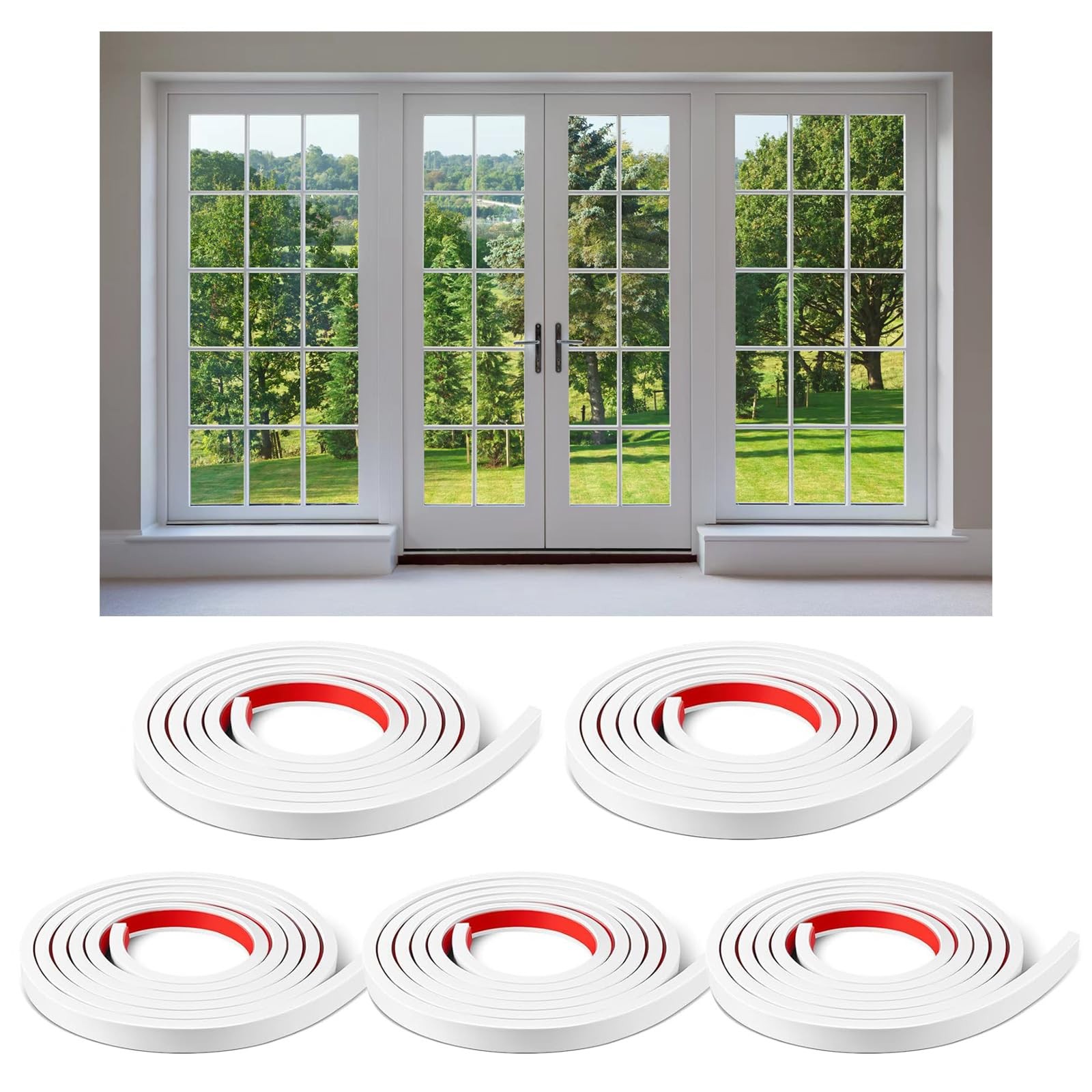 KEOHOLI 5 Rolls Total 32.8ft Window Grille Inserts Grid Kit Self Adhesive Pee... gallery
