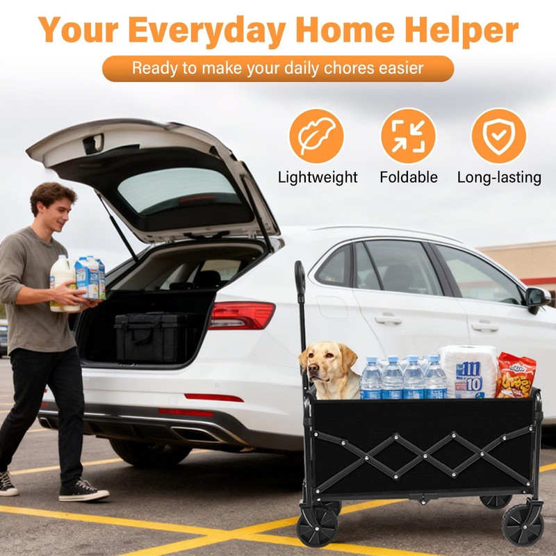 Wagons Carts Foldable Collapsible Wagon — Multi-Use Folding Utility Wagon Car... gallery