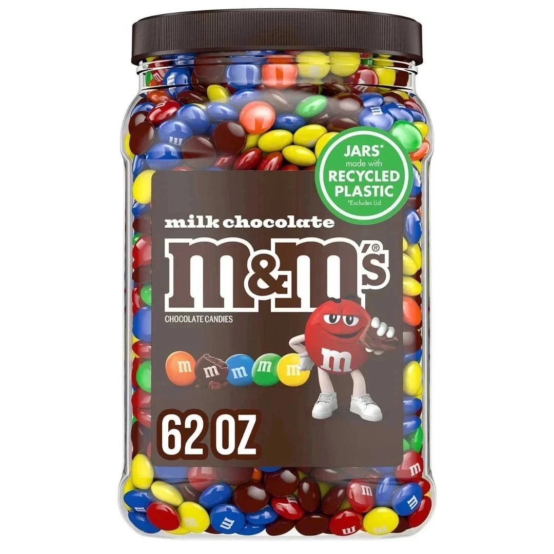 M&M’S Milk Chocolate Candy 62 oz Bulk Jar – Pantry Snack Free Shipping gallery