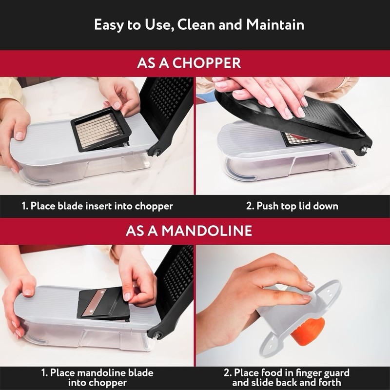 Mandoline Slicer for Kitchen - Vegetable Chopper, Onion Potato Food Veggie Fruit gallery