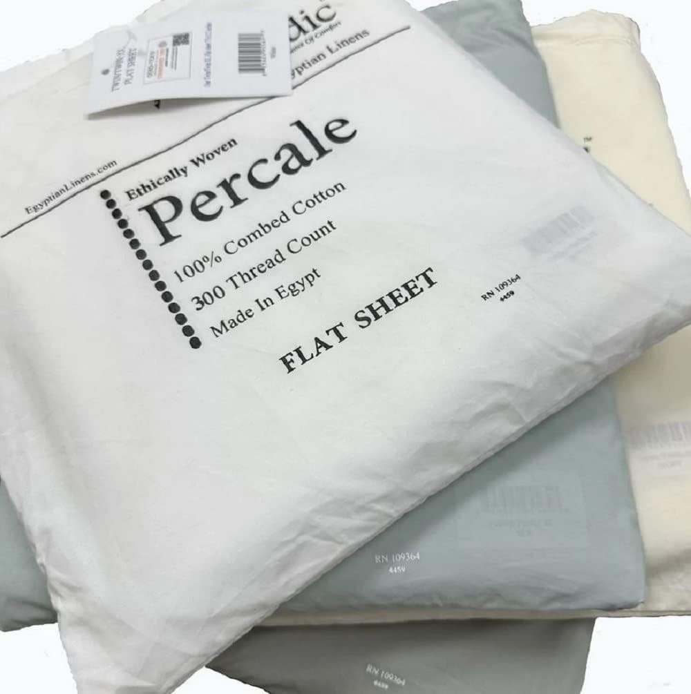 Royal Tradition Oversized Cotton Percale Flat Sheet Only For California King gallery
