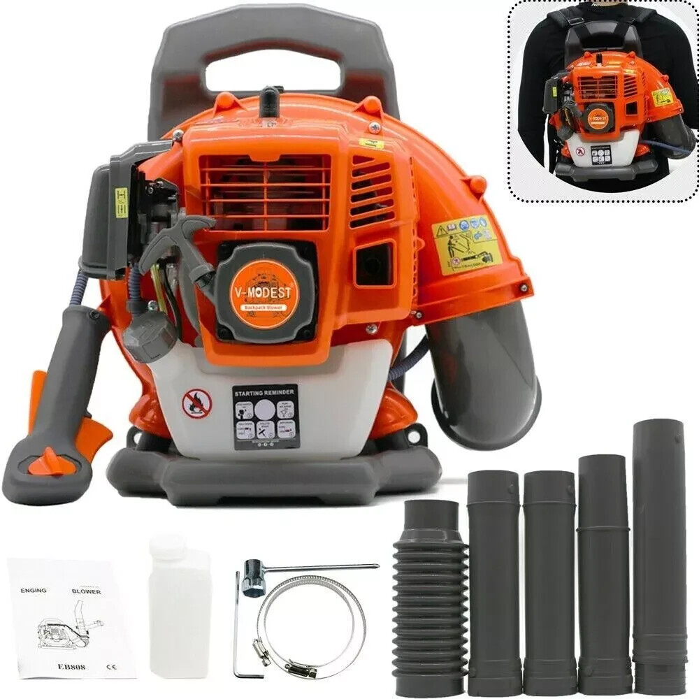 Backpack Leaf Blower Gas Powered Snow Blower 665 CFM 43CC 2-Stroke Engine 3HP gallery