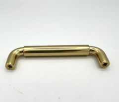 Rejuvenation Hardware Drawer Pull Patton 6 in Aged Brass no Back Plate